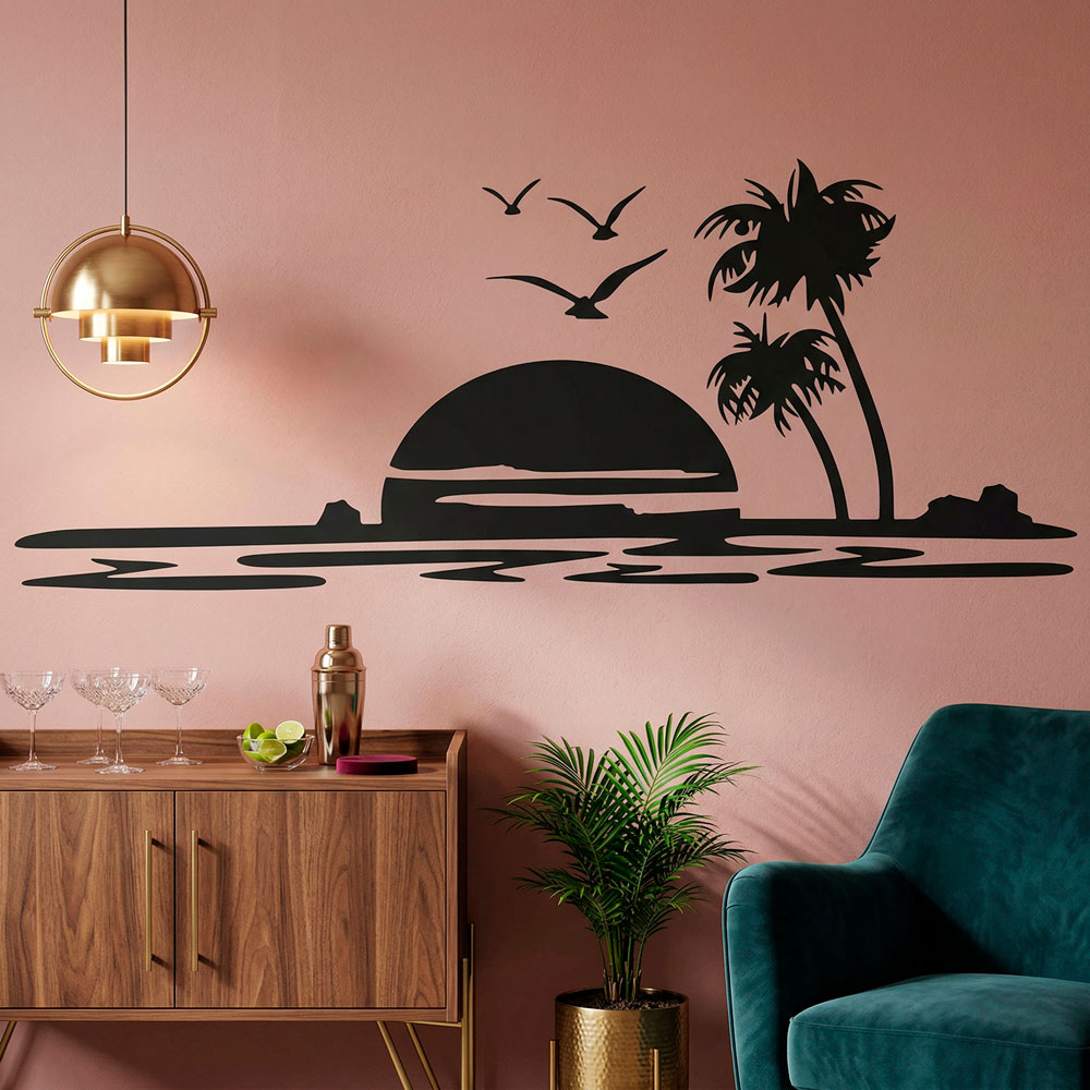 Vinilos Decorativos: Atardecer en el para&iacute;so