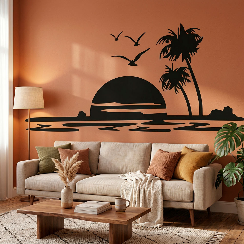 Vinilos Decorativos: Atardecer en el para&iacute;so