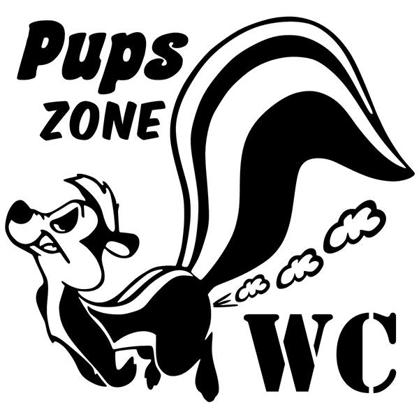 Vinilos Decorativos: Pups zone WC