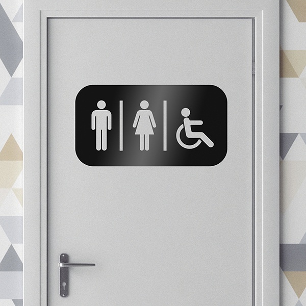 Vinilos Decorativos: Iconos WC Sanitario rectangular
