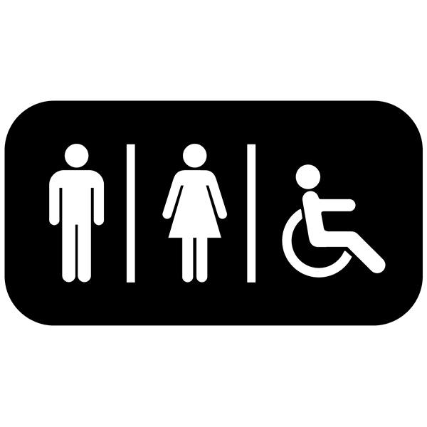 Vinilos Decorativos: Iconos WC Sanitario rectangular
