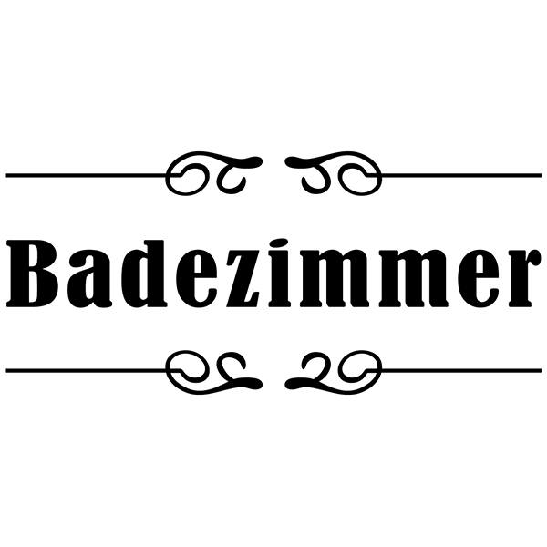 Vinilos Decorativos: Señalización - Badezimmer