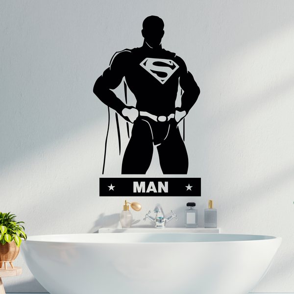 Vinilos Decorativos: WC SuperMan