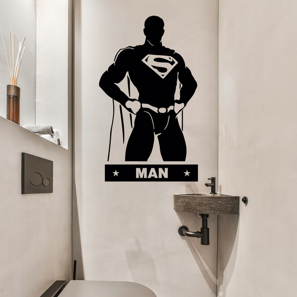 Vinilos Decorativos: WC SuperMan