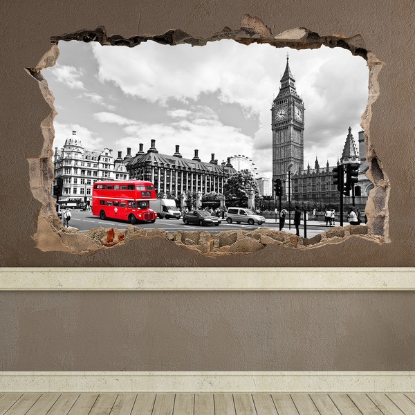 Vinilos Decorativos: Agujero Big Ben en Londres