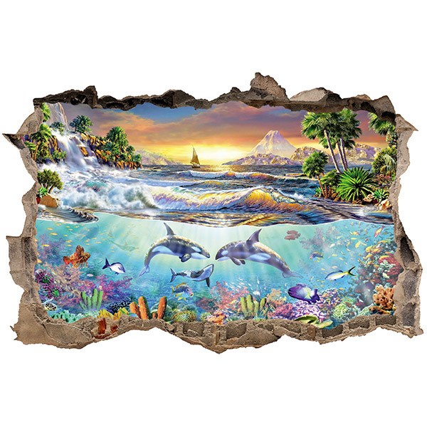 Vinilos Decorativos: Agujero Paisaje Marino