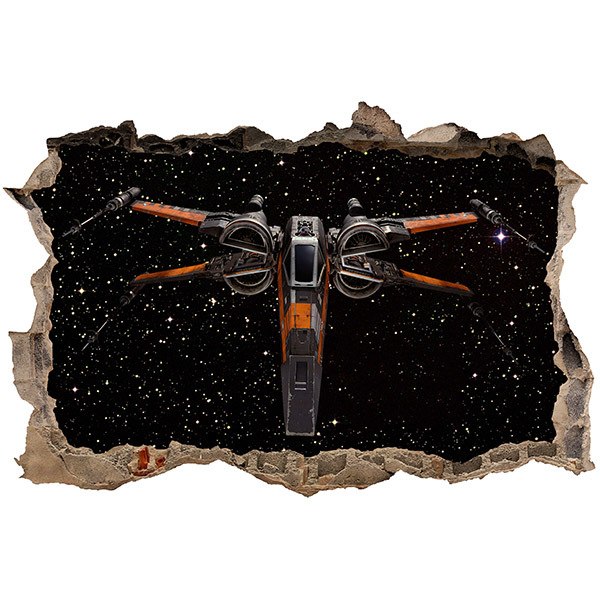 Vinilos Decorativos: Agujero X-Wing Starfighter - Poe Dameron