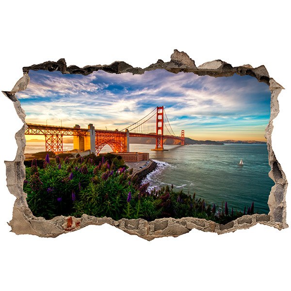 Vinilos Decorativos: Agujero Golden Gate San Francisco