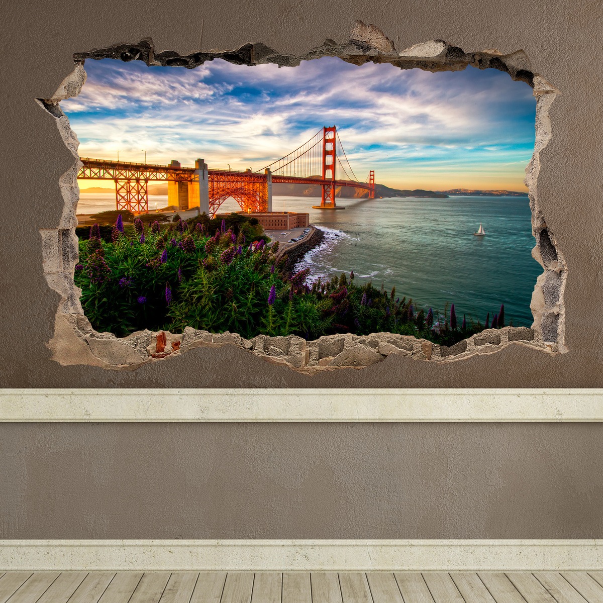 Vinilos Decorativos: Agujero Golden Gate San Francisco