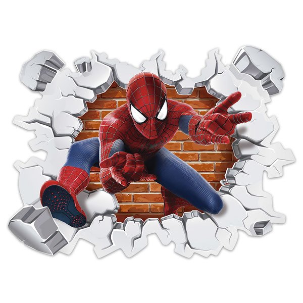 Vinilos Decorativos: Agujero de pared Spiderman