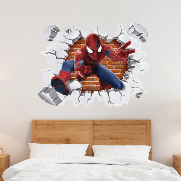 Vinilos Decorativos: Agujero de pared Spiderman