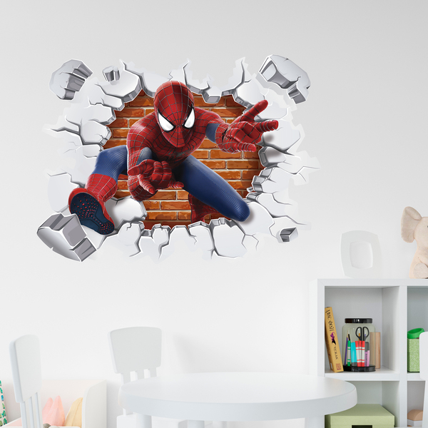 Vinilos Decorativos: Agujero de pared Spiderman
