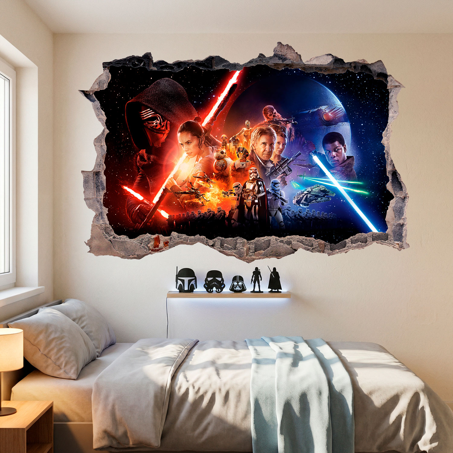 Vinilos Decorativos: Agujero El despertar de la Fuerza Star Wars