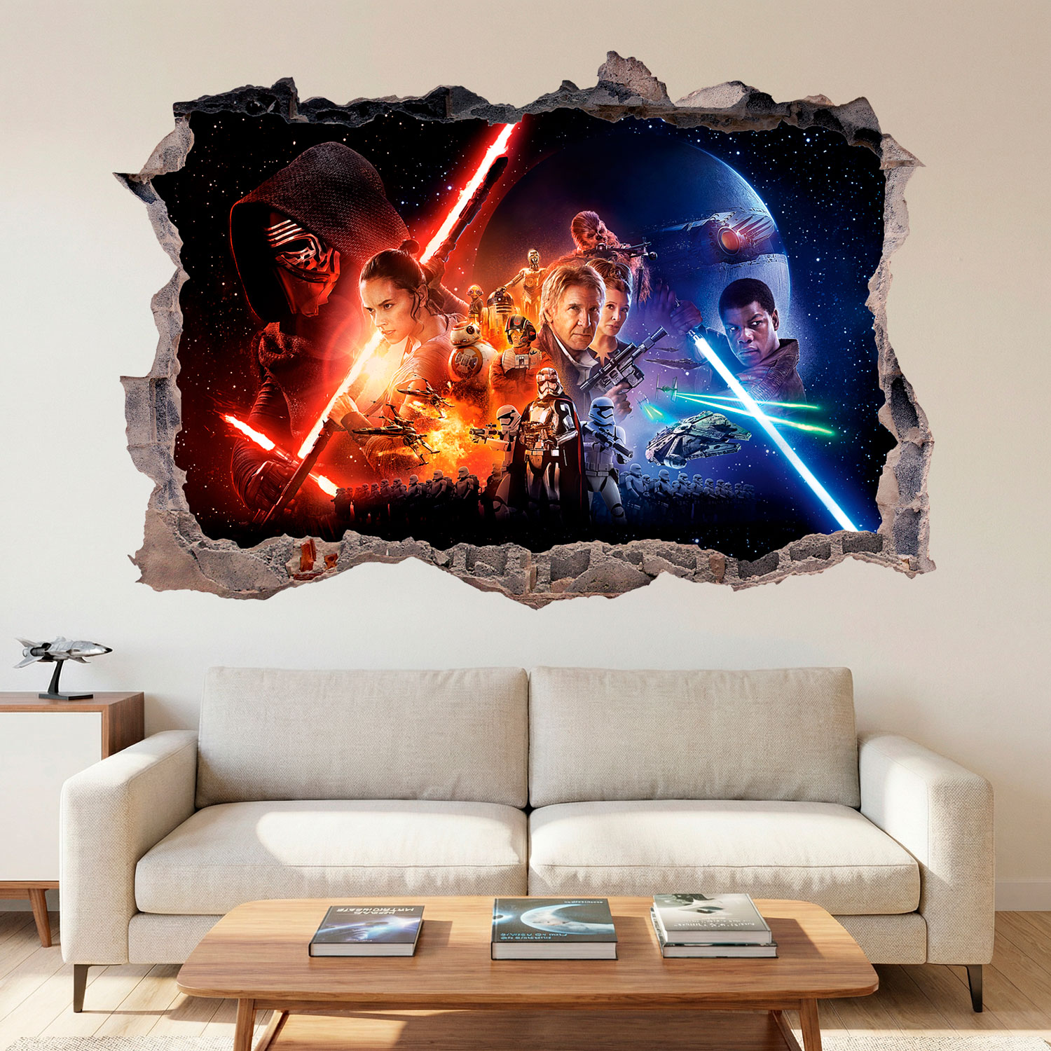 Vinilos Decorativos: Agujero El despertar de la Fuerza Star Wars