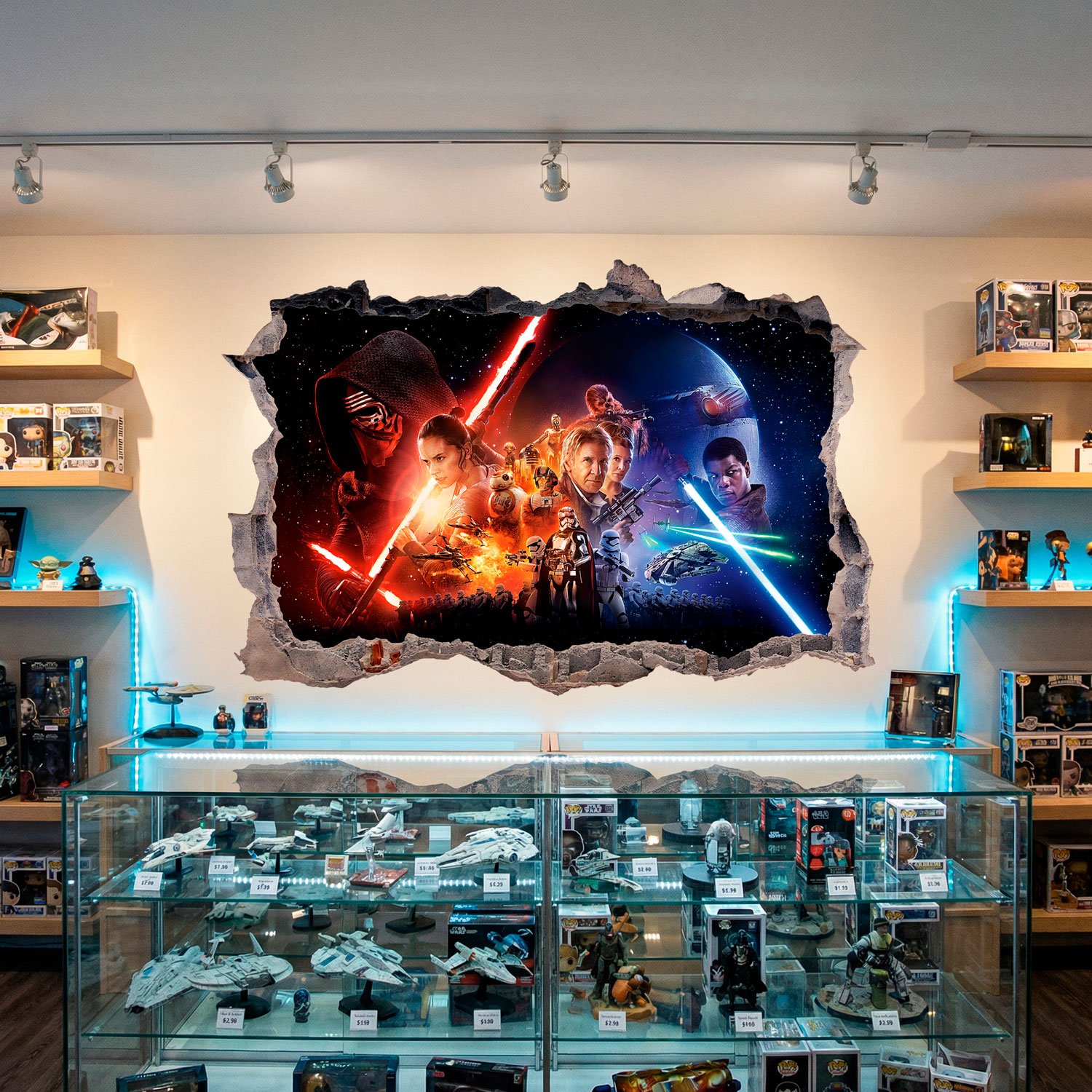 Vinilos Decorativos: Agujero El despertar de la Fuerza Star Wars