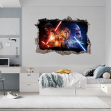 Vinilos Decorativos: Agujero El despertar de la Fuerza Star Wars 4