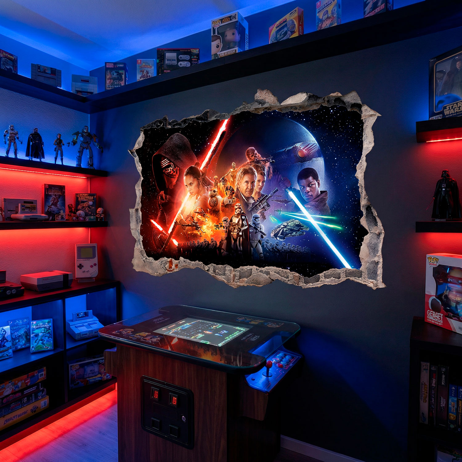 Vinilos Decorativos: Agujero El despertar de la Fuerza Star Wars