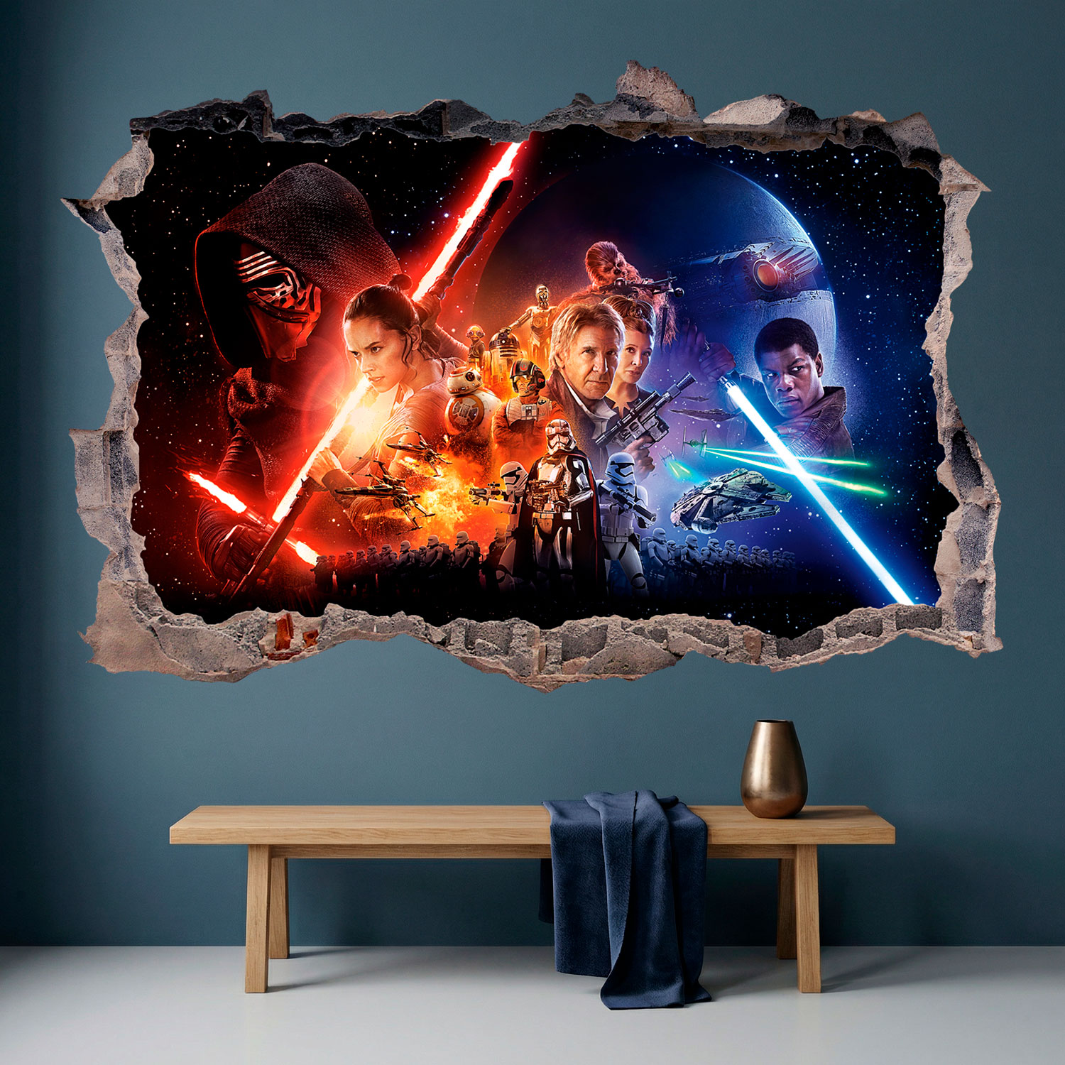 Vinilos Decorativos: Agujero El despertar de la Fuerza Star Wars
