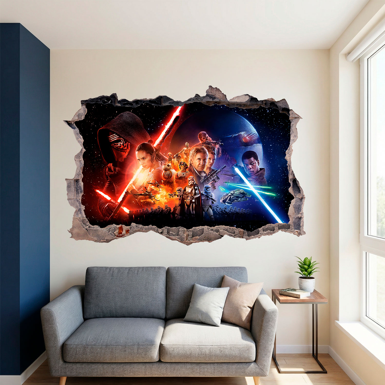 Vinilos Decorativos: Agujero El despertar de la Fuerza Star Wars