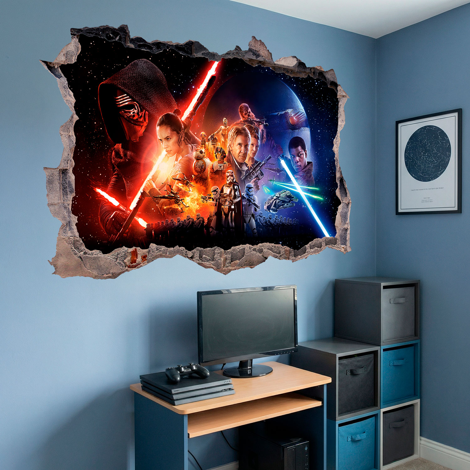 Vinilos Decorativos: Agujero El despertar de la Fuerza Star Wars