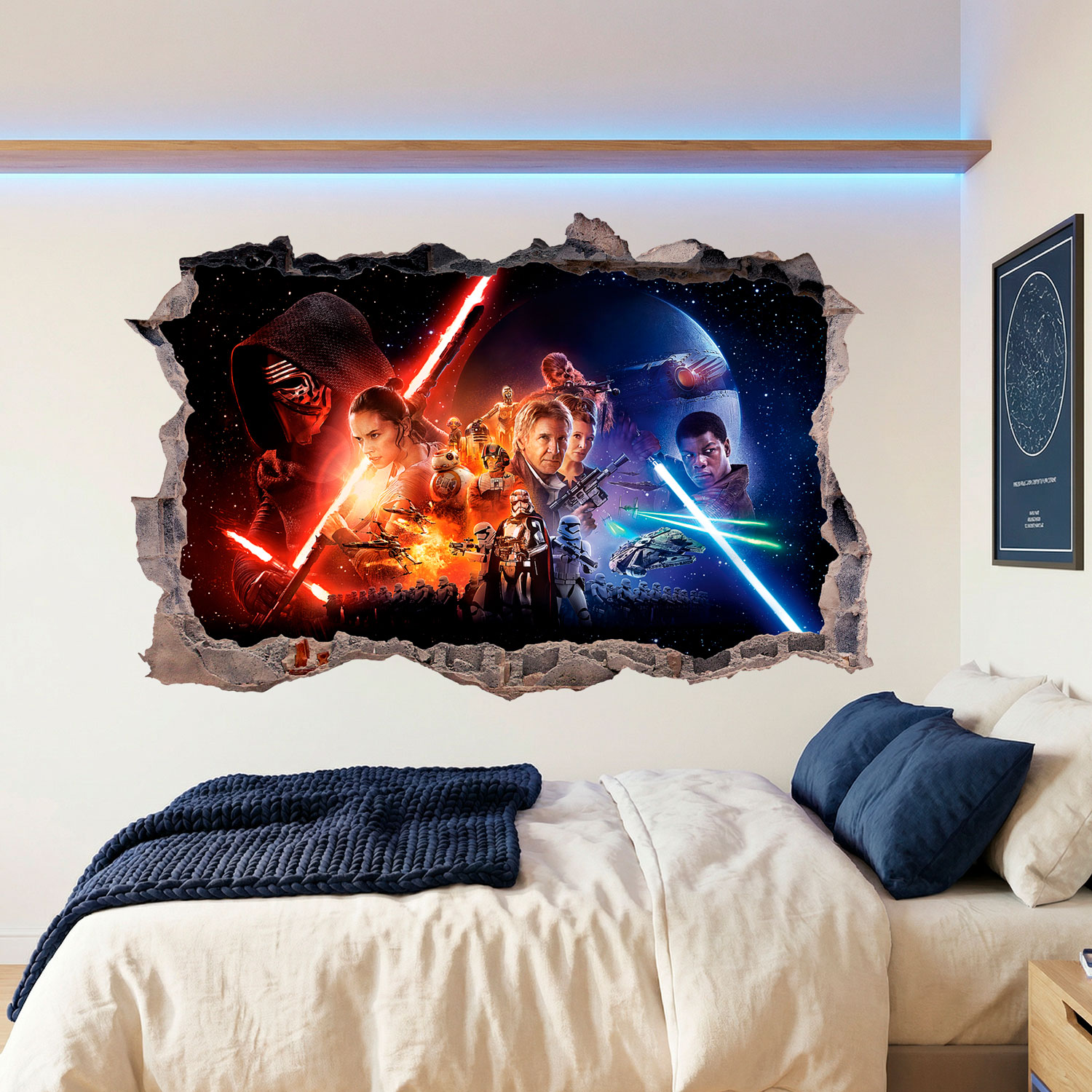 Vinilos Decorativos: Agujero El despertar de la Fuerza Star Wars