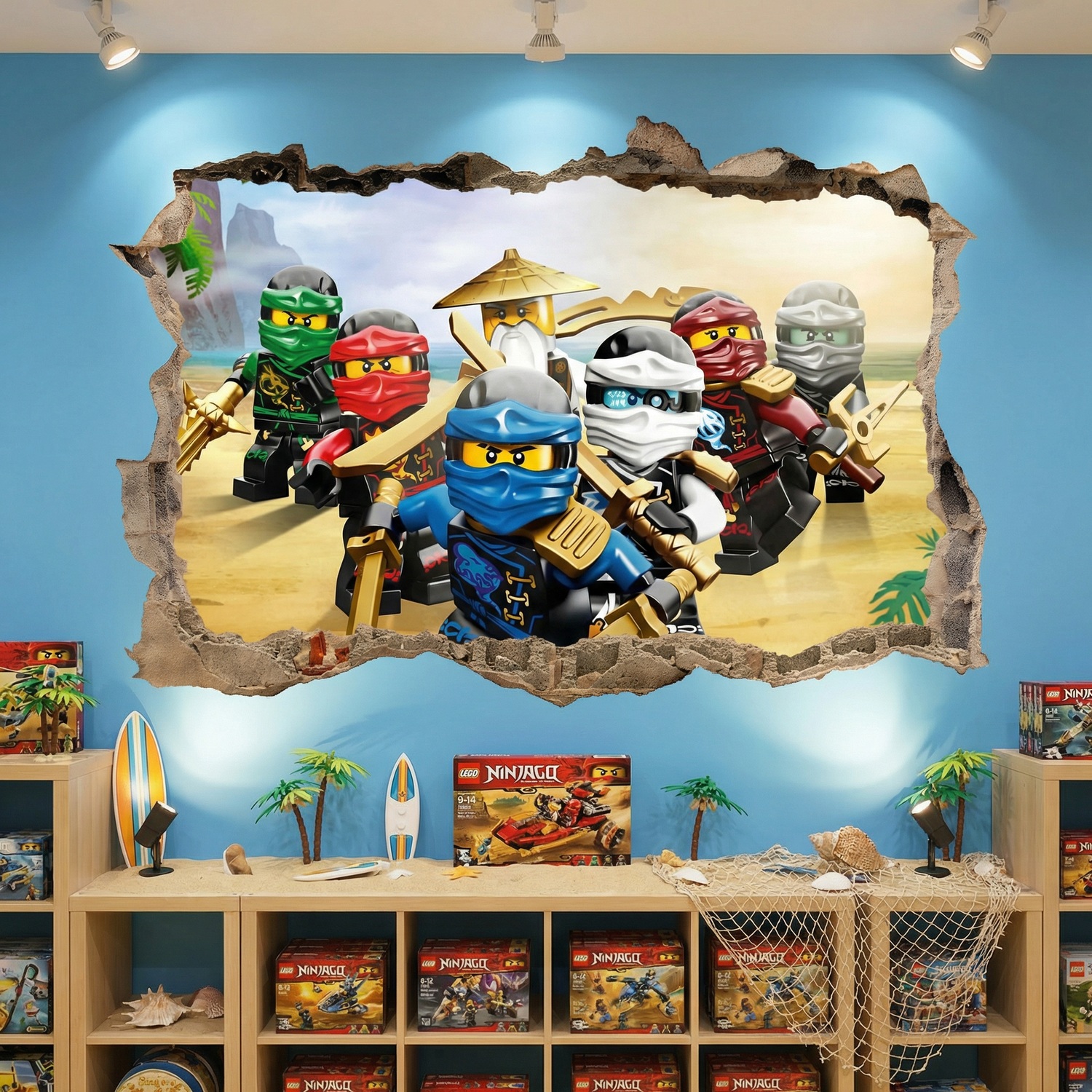 Vinilos Decorativos: Agujero Lego Team Ninjago