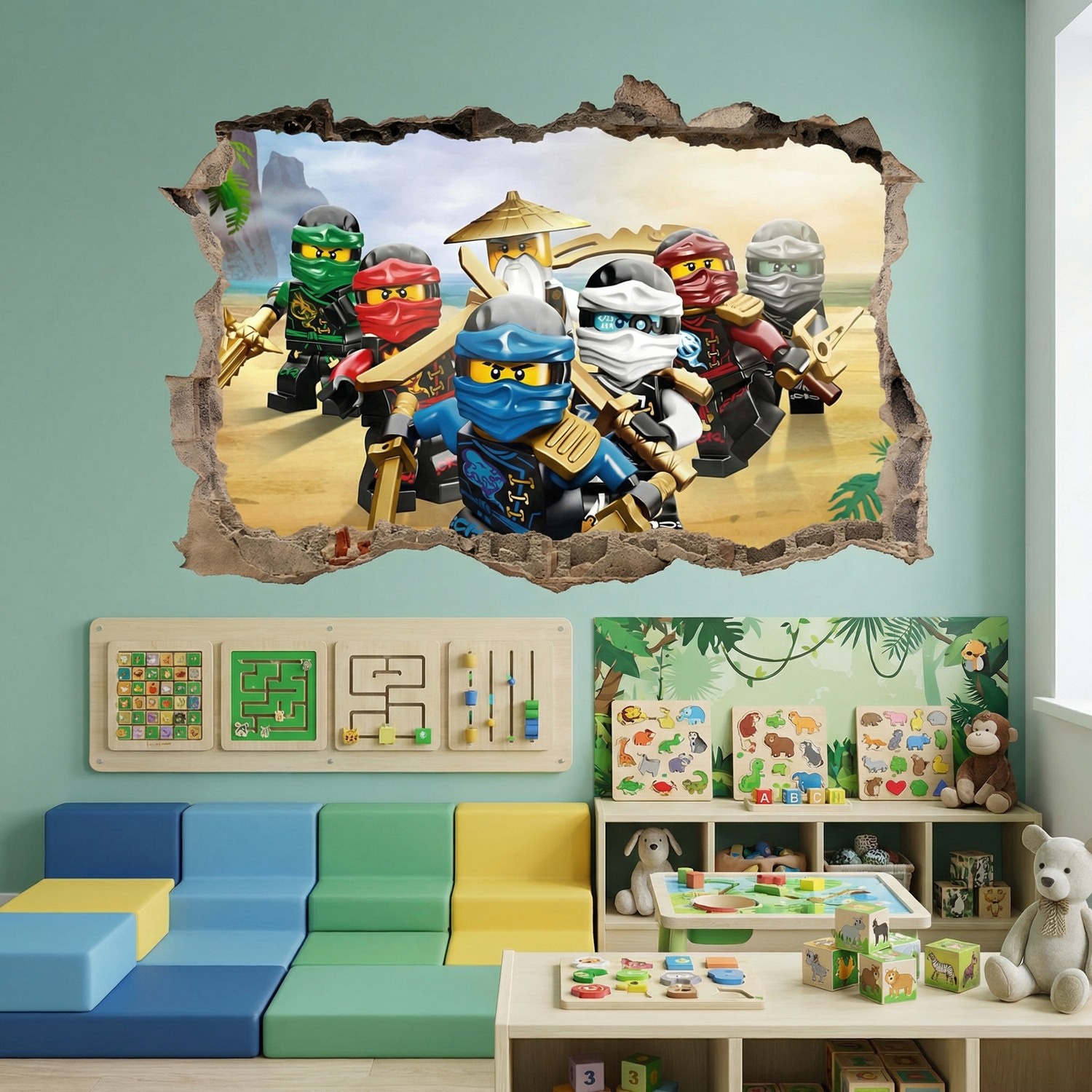 Vinilos Decorativos: Agujero Lego Team Ninjago