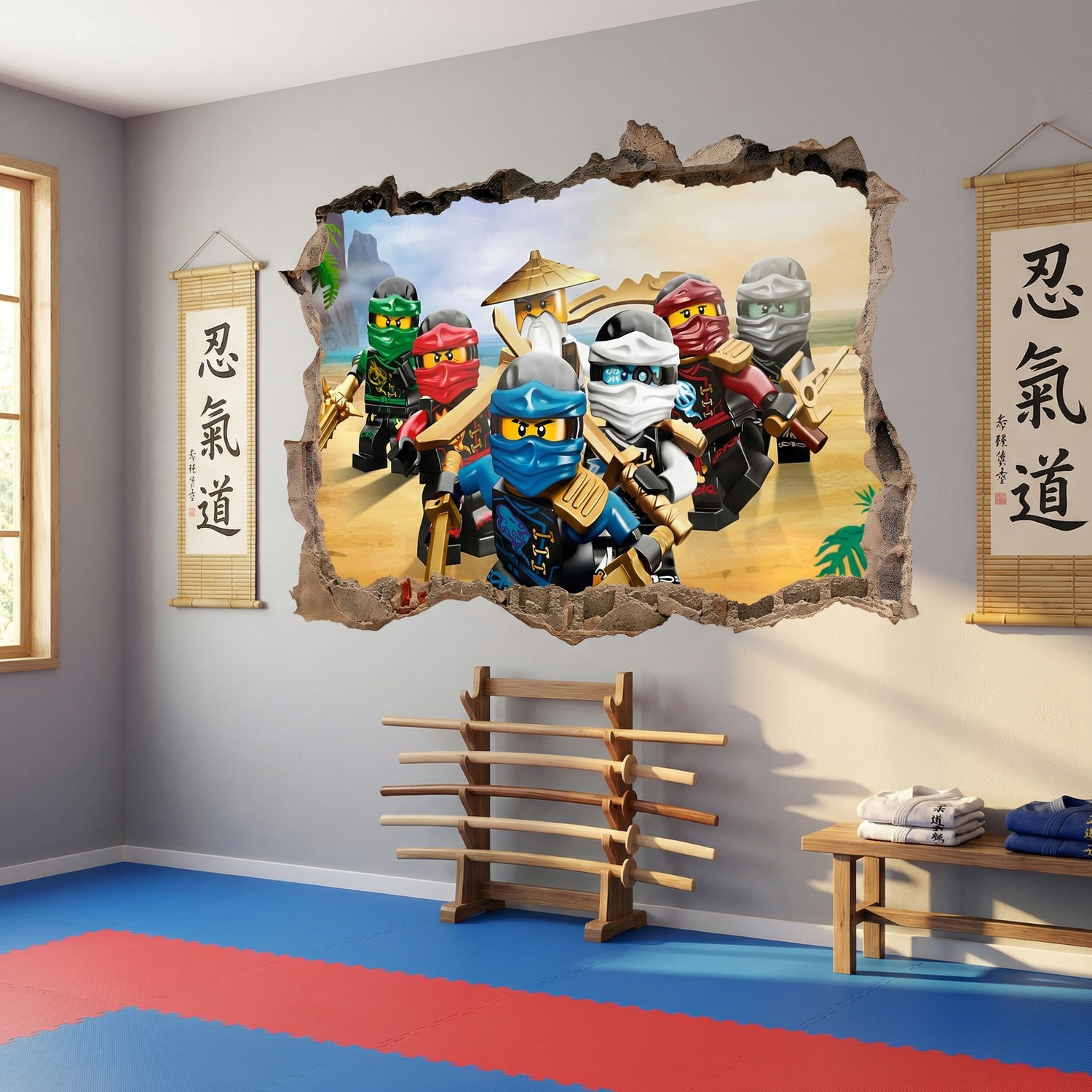 Vinilos Decorativos: Agujero Lego Team Ninjago