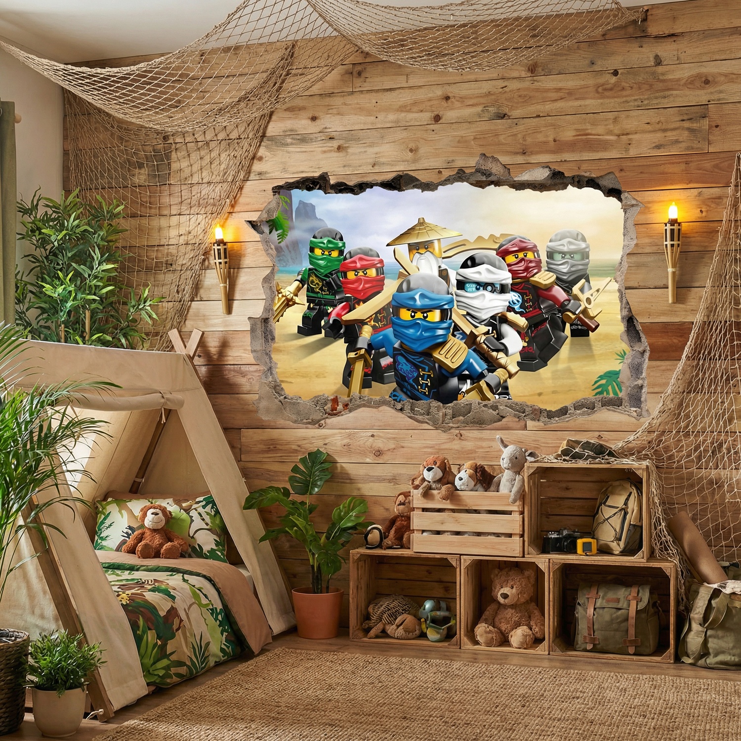 Vinilos Decorativos: Agujero Lego Team Ninjago