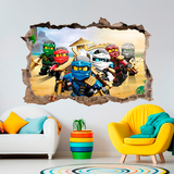 Vinilos Decorativos: Agujero Lego Team Ninjago 4