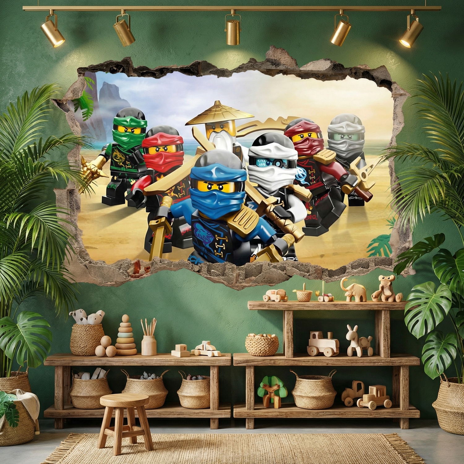 Vinilos Decorativos: Agujero Lego Team Ninjago