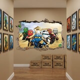 Vinilos Decorativos: Agujero Lego Team Ninjago 7