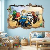 Vinilos Decorativos: Agujero Lego Team Ninjago 8