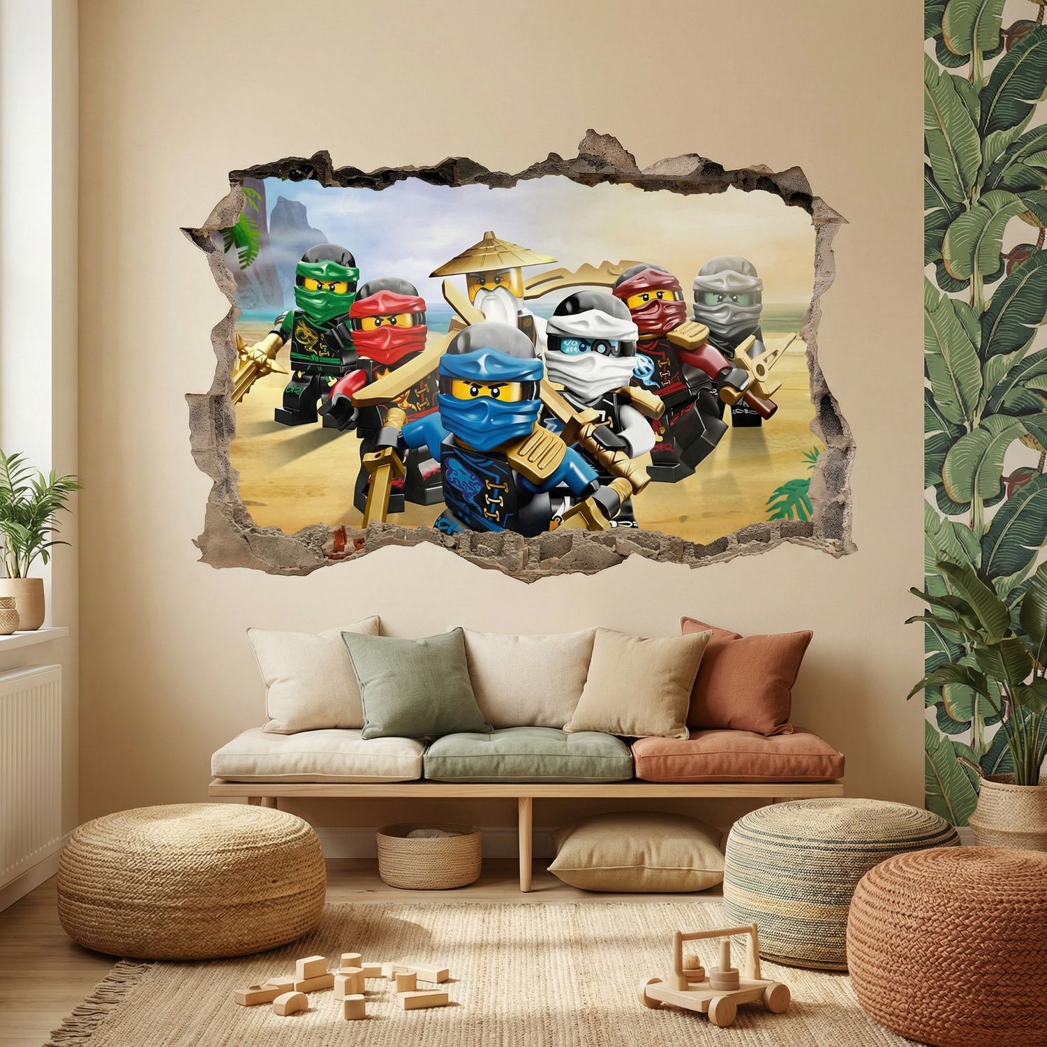 Vinilos Decorativos: Agujero Lego Team Ninjago