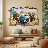 Vinilos Decorativos: Agujero Lego Team Ninjago 10