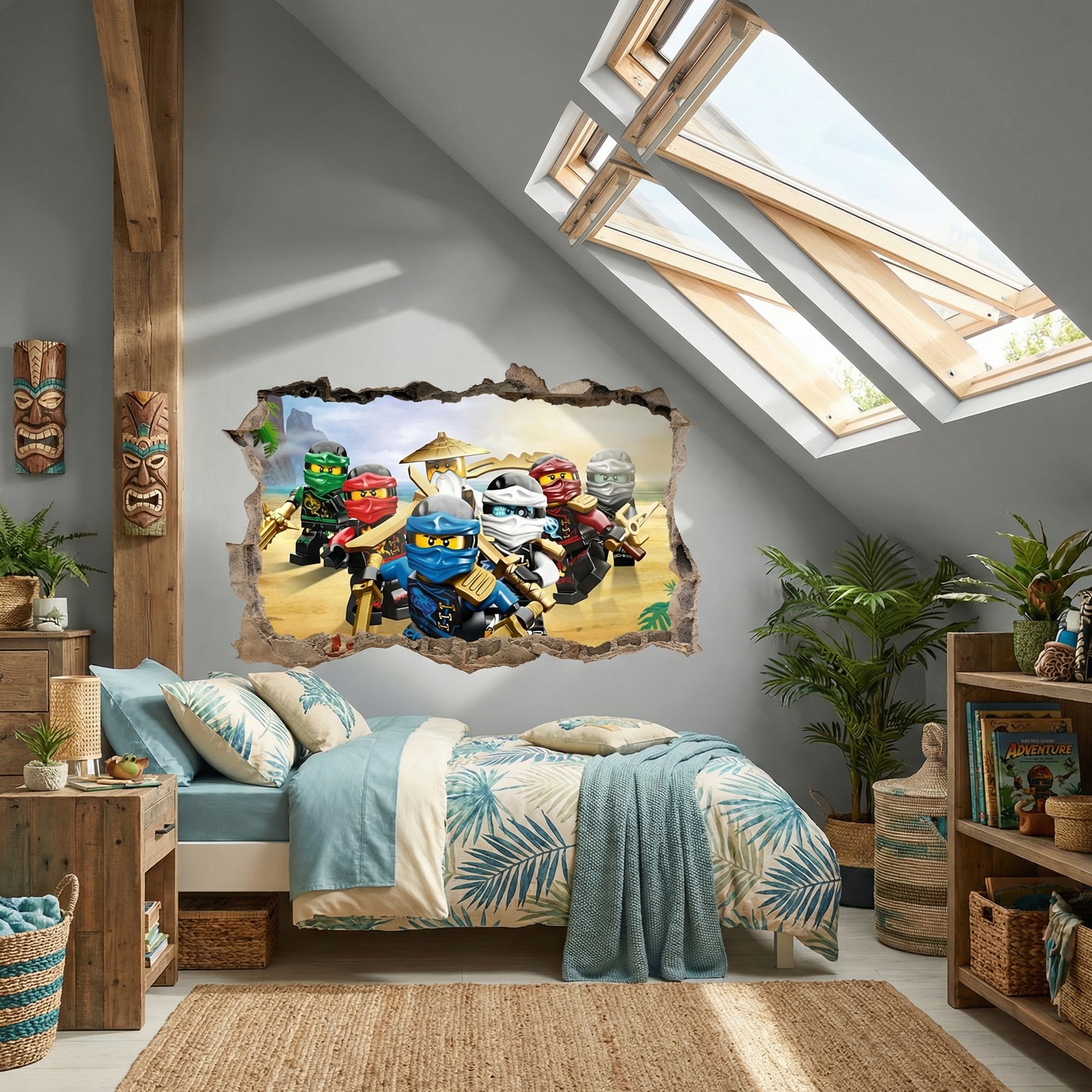 Vinilos Decorativos: Agujero Lego Team Ninjago