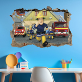 Vinilos Decorativos: Agujero Sam el Bombero 4