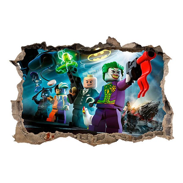 Vinilo decorativo infantil Lego, enemigos de Batman 