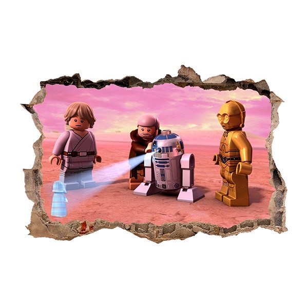 Vinilos Decorativos: Lego, Star Wars mensaje de R2D2