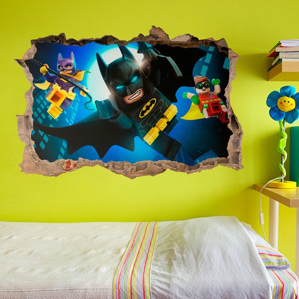 Vinilos Decorativos: Lego, Batman, Robin y Batichica 1