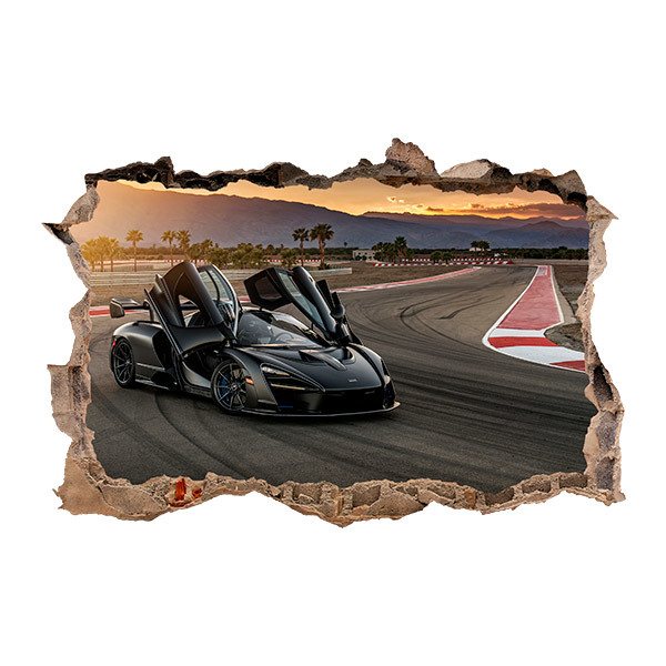 Vinilos Decorativos: Mclaren Senna Negro en Circuito