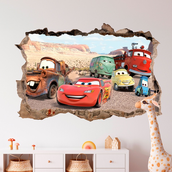 Vinilos Decorativos: Agujero Rayo McQueen y sus Amigos