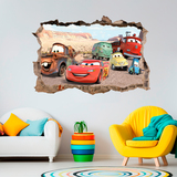 Vinilos Decorativos: Agujero Rayo McQueen y sus Amigos 4