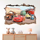 Vinilos Decorativos: Agujero Rayo McQueen y sus Amigos 5