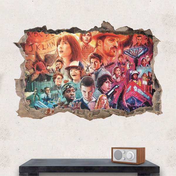 Vinilos Decorativos: Agujero Stranger Things Hawkins