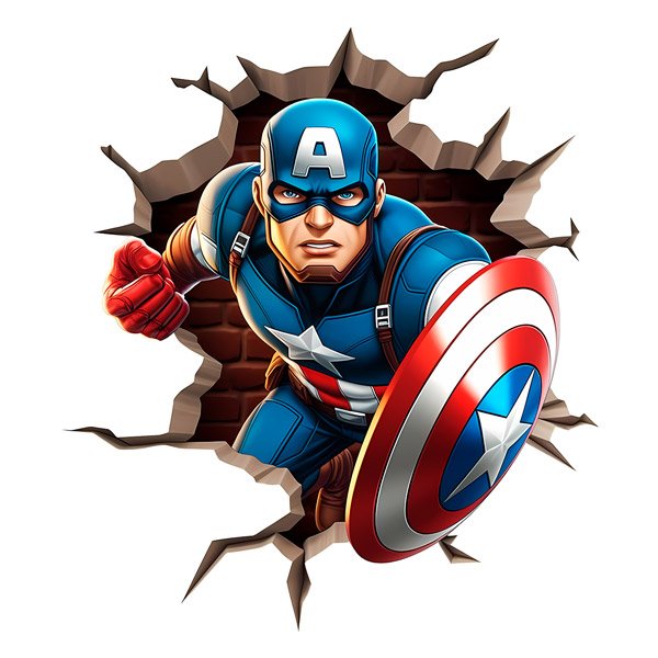Vinilos Decorativos: Capitán América en acción