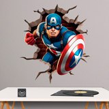 Vinilos Decorativos: Capitán América en acción 4