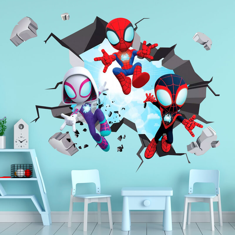 Vinilos Infantiles: Agujero de pared Spider-Verse