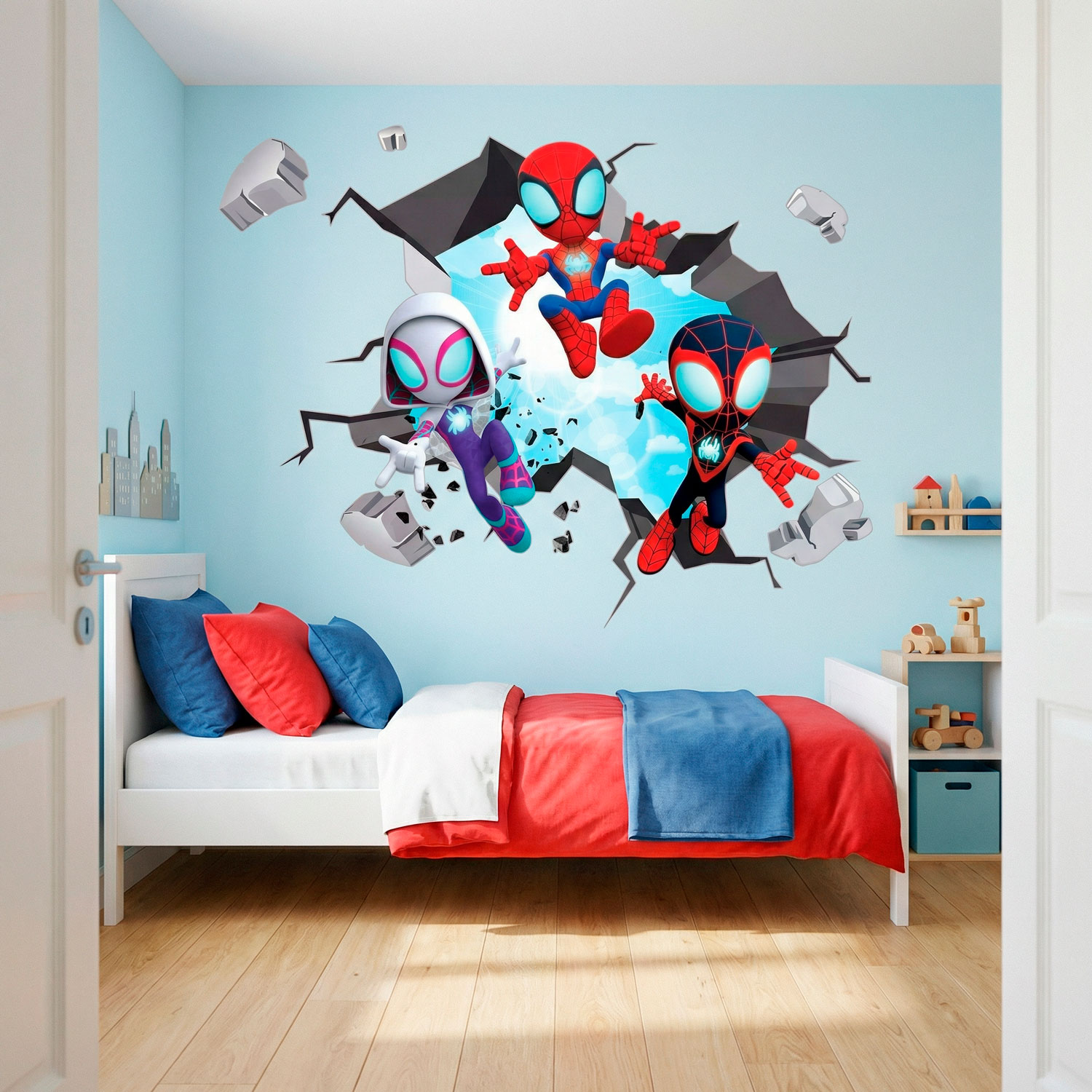 Vinilos Infantiles: Agujero de pared Spider-Verse