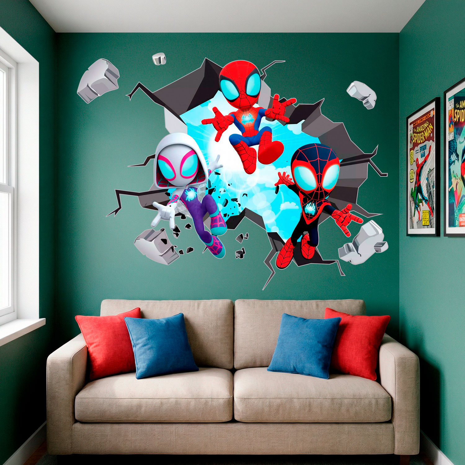 Vinilos Infantiles: Agujero de pared Spider-Verse
